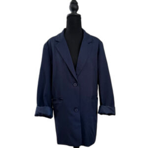 IT HAS POCKETS!! Women's XL Navy Merokeety Business Casual Office Long Blazer